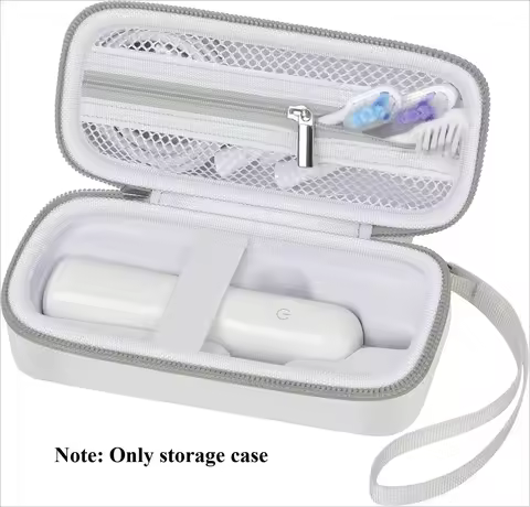 （Case only) Case for Laifen Wave Electric Toothbrush, Portable and Easy-to-Clean Storage with 3 Brus
