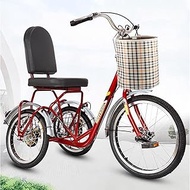 3 wheel bikes Three Wheel Bike 3 Wheel Adult Adult Tricycle Trike Bike Cruiser Carbon Steel Frame Mountain Bicycle for Shopping Outdoor Picnic Sports with Shopping Basket Cycling Pedalling