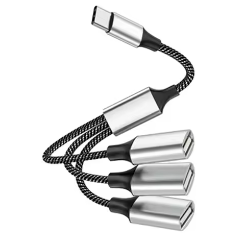 Multi USB Hub Extensions 4 Port Type C Hub USB Splitter Fast Data Transmission Phone Charger Adapter