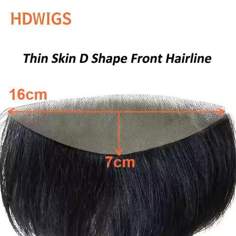 Vstyle Front Men's Capillary Prothesis Indian Human Hair Wig for Man Vloop Thin Skin Full PU Invisib