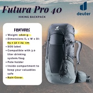 Deuter Futura Pro 40 Hiking Backpack (Black-Graphite)