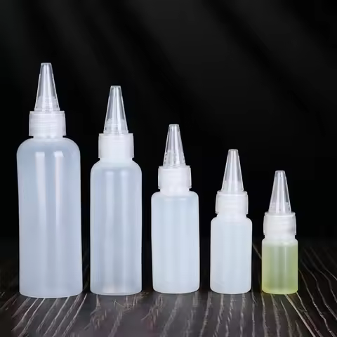 50/100pcs Squeeze Bottle10ml 20ml 30ml 50ml 60ml 100ml Paint Container PE Plastic Drop Bottle Empty 