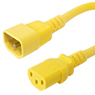 C13 to C14 Yellow Red Blue Color Server Power Cord Product Suffix Male Female Extension Cord C13/C14