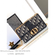 DI0R Original Label 1: 1 French Retro Chain Klaus Old Flower Classic Cross-body Shoulder Bag Women N