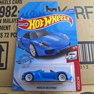 Hotwheels PORSCHE 918 SPIDER 94/250 Metal Car (kg38)