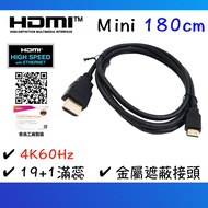 Mini HDMI 4K60Hz 1.8m Metal Shielding 19+1 Full Core Anti-Interference Strong Durable Digital Camera