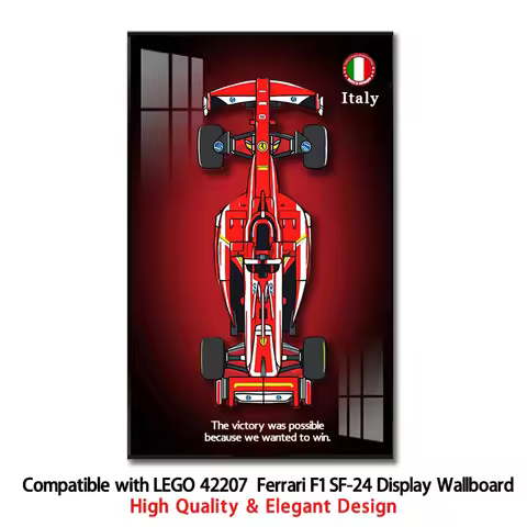 NEW Display Wallboard Compatible with LEGO 42207 Ferrari F1 SF-24 building block car model Photo Fra