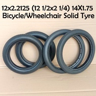 Non Air 12 14X1.75 Bicycle And Wheelchair Solid Tyre Tayar Mati Basikal e bike Kerusi Roda 12 14 Inc