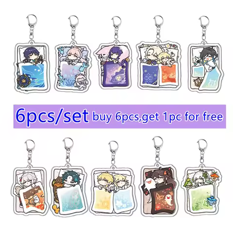 Genshin Impact Anime keychain Xiao Zhongli Venti Hu Tao Raiden Shogun Genshin Ganyu Yoimiya keyring 