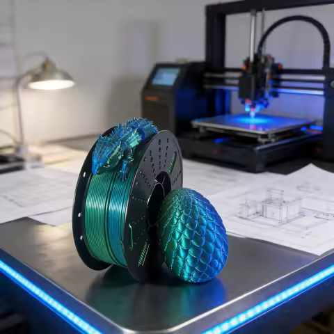 Two‑Color Silk PLA 3D Printer Filament, 1.75mm Diameter, 250g Spool, Shiny Silky Surface 3D Printing