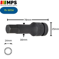 Remax Impact Hex Impact Bit Socket Allen Key Socket CR-MO Steel 1/2" Dr