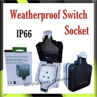 Rapid Tech 13A 1gang IP66 Weatherproof Switch Socket (Surface Mounted Type) (Black Cover)