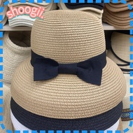 SHOOGEL Travel Bucket Hat, Girls Sunshade Sun Hat,  Outdoor UV Protection Straw Hat