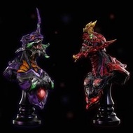 EVA初號機頭雕棋子二號機 新世紀福音戰士3D打印未上色白模擺件