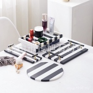 Storage Storage Tray Cosmetics Black White Marble Style Beautiful Luxury Nordic Jewelry Natural Ligh