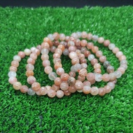 Natural Grade AA 7mm Arusha Sunstone Crystal Bracelet (Starlight)