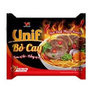 Combo of 10 packs of 72g Unif Noodles - Spicy Beef. Fragrant beef flavor, spicy flavor