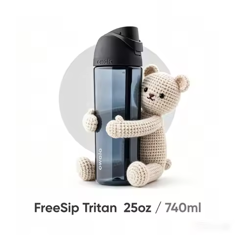 Owala FreeSip Tritan Drinks Bottle with Popper and Built-in Straw, 740ml