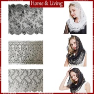 AOTO Mantilla Veil Catholic Church Veil Embroidery Lace Veil Chapel Veil Mass Veil Church Mass Veil 