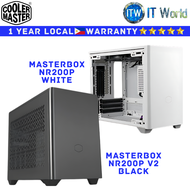 Itw | Cooler Master Computer PC Case Masterbox NR200P White mini-ITX / V2 Black Tempered Glass