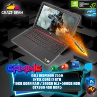 (Premium Refurbished) Dell Gaming Laptop Inspiron7559 I7 6th / GTX960 4G DDR5 / 16gb Ram / 240 GBM.2