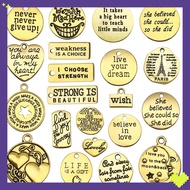 DIY Bernilai Super Penting 21 Aksesori Loket Abjad Inggeris, Universal untuk Gelang, Rantai, Rantai 