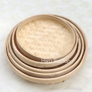 Bamboo round tray serving tray plate nyiru tampi pinggan bulat anyaman buluh tea kuih display decor 