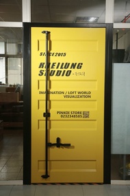 工業風木製樣式貨櫃門/咖啡廳/工作室/商業空間 //提供客製化//