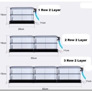 Sobo Drip Box Trickle Box Aquarium Top Filter Box  雨淋式滴流盒 Double Layer Akuarium F30 F60 F90 F120 2FT