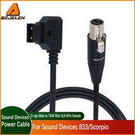 Power Cable D-tap to TA4F Mini XLR 4Pin Female for Sound Devices/Scorpio 888 833