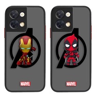 Matte Mobile Phone Cover Skin Feel Shockproof Phone Case Ironman Deadpool Cute Marvel For OPPO Reno Z 2 3 4 5 F SE Pro 5G Reno 5 Pro Plus 6 7 8 Z Pro Plus 4G 5G