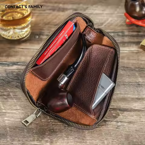 Genuine Leather Case for Tobacco Smoking Pipe Portable Herb Tobacco Smoking Pipe Pouch Smoking Tools
