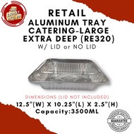 [RETAIL] ALUMINUM TRAY 12.5"x10.25"x2.5" CATERING LARGE RE320 (W/ LID OR NO LID) 3500ML 10's/20's Ba