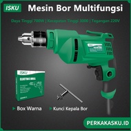 ISKU Mesin Bor Listrik 10MM Bor Kayu Beton Besi Tembok Electric Drill