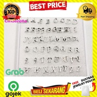 1 PASANG ANTING TUSUK NAMA WANITA TITANIUM INISIAL MOTIF HURUF ALFABET ORI A112