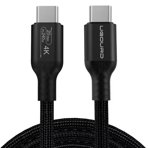 UGOURD USB3.2 20Gbps Type C to Type C Cable 240W Fast Charging Cord USB C SSD Hard Disk Cable USB3 0