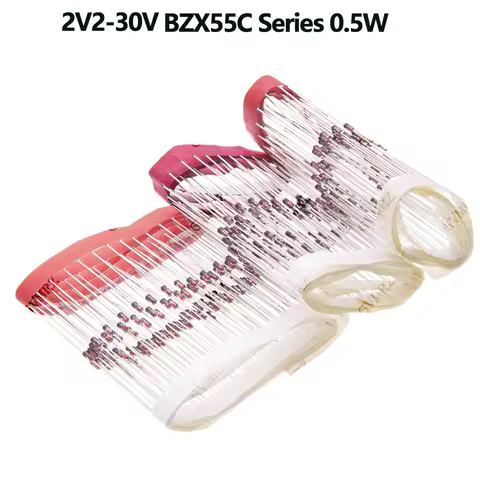 100PCS 2V4 3V3 3V6 BZX55C Series 0.5W Zener Diode Voltage Regulator Diode 4V7 5V6 4V3 3V9 3V0 2V7 2V