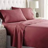 RK LINEN Egyptian Cotton 500 Thread Count 4 Pieces Luxurious| Ultra Soft| Sateen Weave 1 Flat + 1 Fi