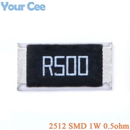 50pcs/10pcs 0.5 ohm 2512 SMD Resistor 1W 0.5R R500 1% 2512 Chip Resistance