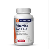 Vitamin K2 + D3 Capsules Vitahealth 30's