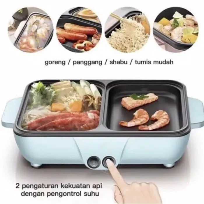 Han River Pan Electric / Mini Electrik Hotpot / Steambot & Grill Pan Elektrik / BBQ Shabu Pan