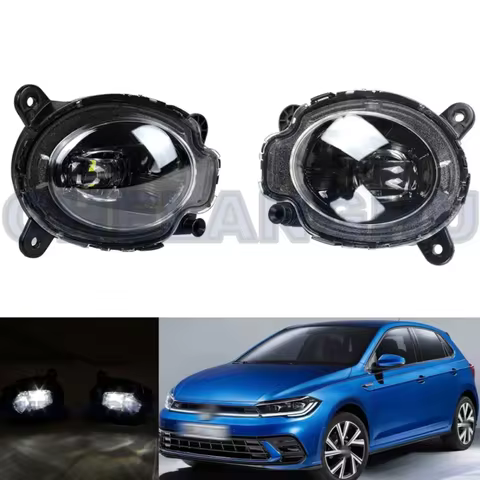 LED Car Light For VW polo 2018 2019 2020 2021 2022 2023 Pair Left+Right Front Fog Light Fog Lamp 5JF