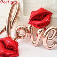 Love balloon in rose gold color, size to 60x 106cm