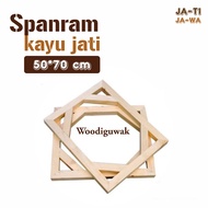 Stretcher Frame for Painting Canvas Size 50x70 cm Made of Javanese Teak Wood - woodiguwak -
