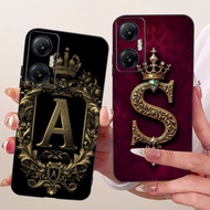 Infinix Hot20 5G X666 X666B Cover Infinix Hot 20 5G Case Silicone Luxury Crown A-Z Letters 2D Flat P