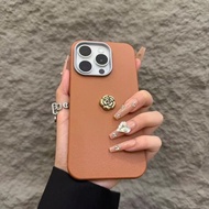 Black 2-in-1 Camellia 3d  cases compatible for Iphone 15 14 pro max 13 pro max ins 11 11 Pro  Promax