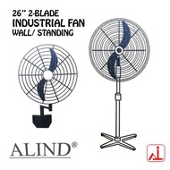 ALIND 26 Inch Industrial Stand/ Wall Mounted Fan (2-Blade Closed Guard)