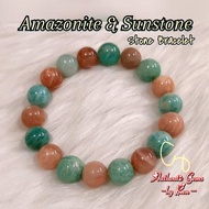 Amazonite & Sunstone Bracelet