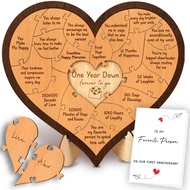 One Year Anniversary Wood Gift for Him Boyfriend, First Anniversary Wedding Gift for Husband Wife, 1
