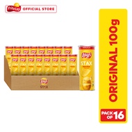 Lays Stax Original Potato Chips 100g - Pack of 16
